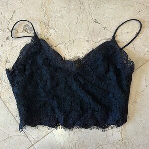 Lace Black Crop Top